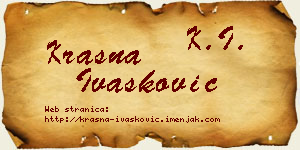 Krasna Ivašković vizit kartica